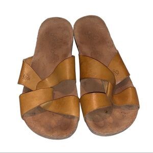 Yokono Tan Leather Sandals Size 9.5